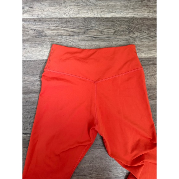 Nike Dri-Fit Women's Athletic Leggings Bright Orange High Rise Workout Small - Picture 9 of 12